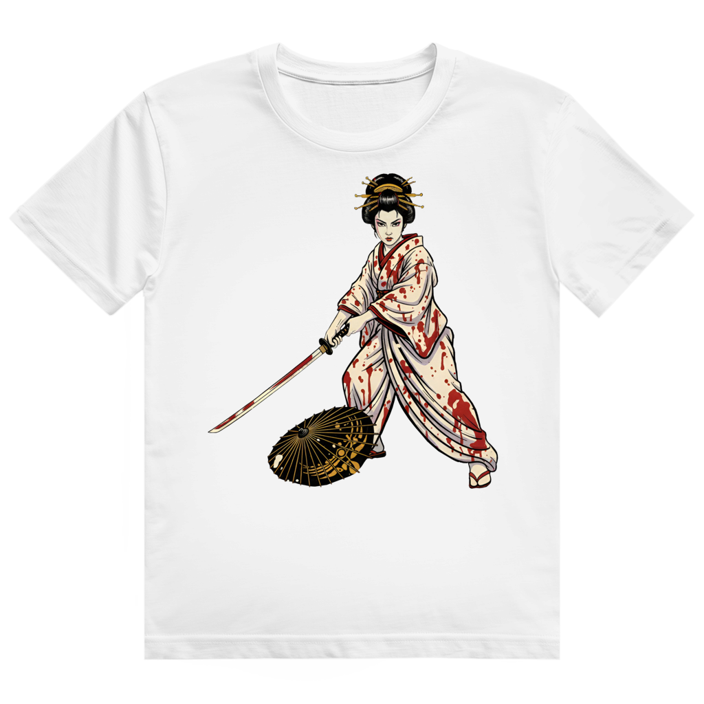 Herren Heavy Cotton T-Shirt Lady Snowblood inspired - blood spill , Tarantino kill bill
