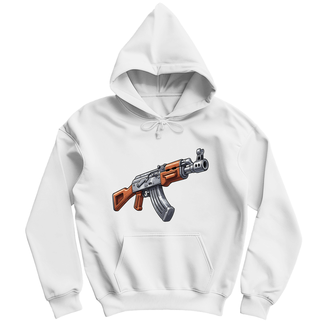 Herren Hoodie AK 47 Kalaschnikow Sturmgewehr Streetwear Pullover Gamer Hoodie