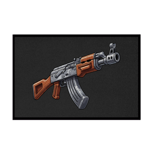 Fußmatte mit Gummirand AK 47