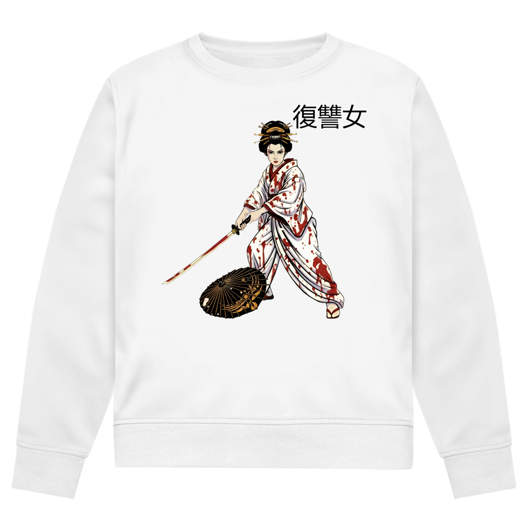 Herren Premium Bio Sweatshirt Woman of Vengeance Kanji