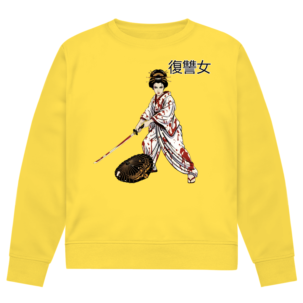 Herren Premium Bio Sweatshirt Woman of Vengeance Kanji