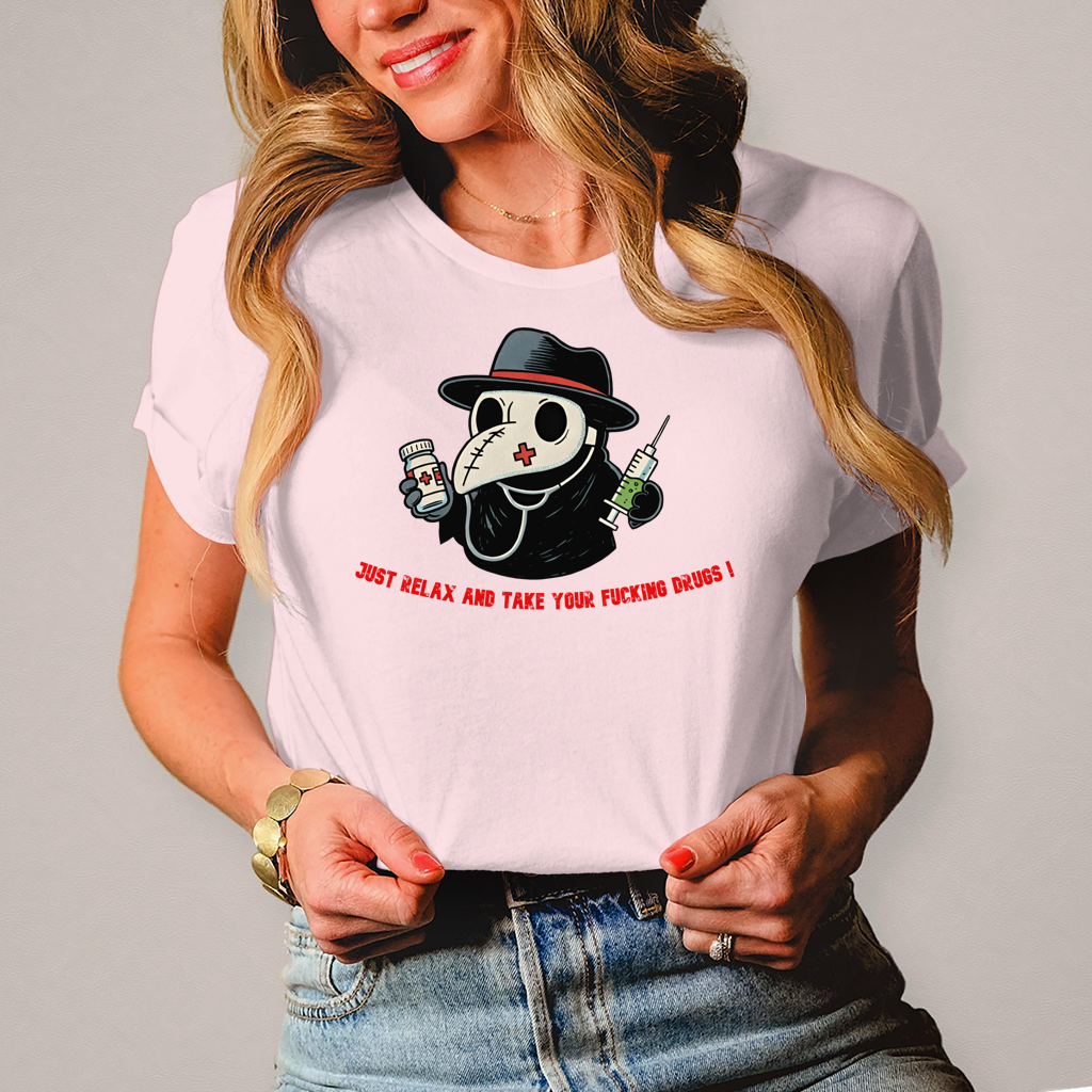 Damen T-Shirt take your fucking meds