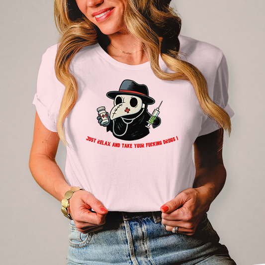 Damen T-Shirt take your fucking meds