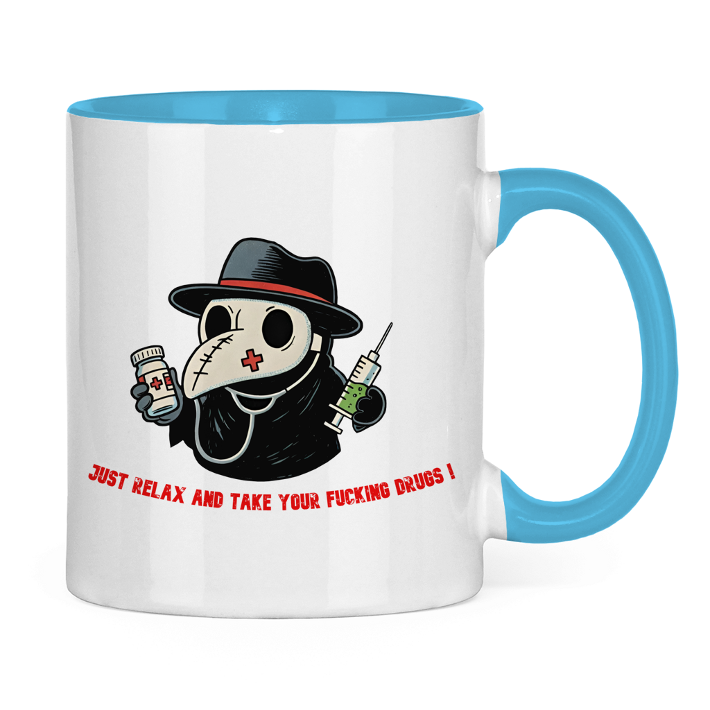 Tasse zweifarbig take your fucking meds