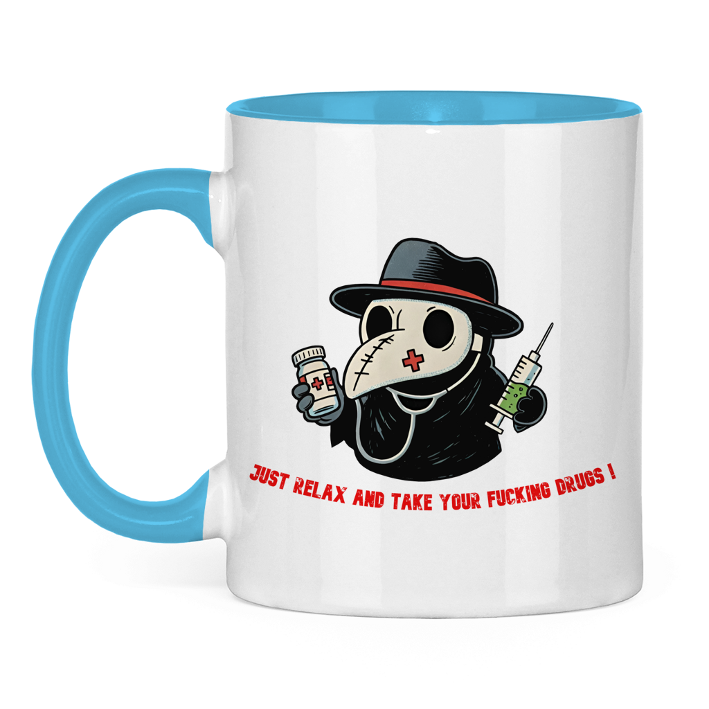 Tasse zweifarbig take your fucking meds