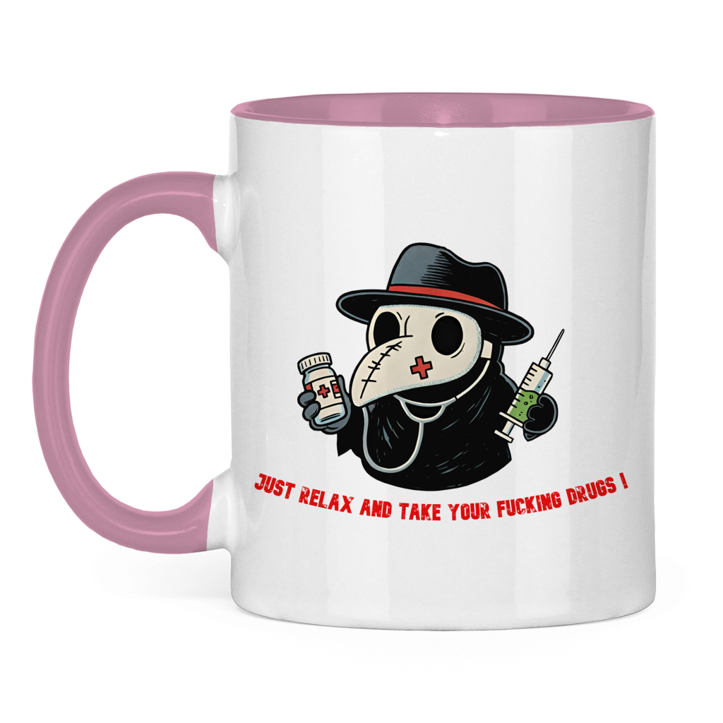 Tasse zweifarbig take your fucking meds