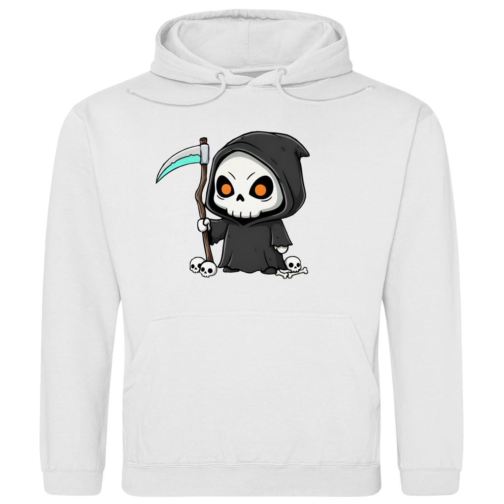 Herren Hoodie Reaper Chibi Sensenmann Kapuzenpullover Pullover Totenkopf Gothic