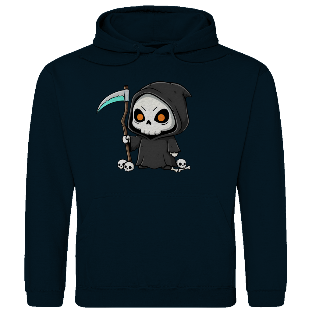 Herren Hoodie Reaper Chibi Sensenmann Kapuzenpullover Pullover Totenkopf Gothic