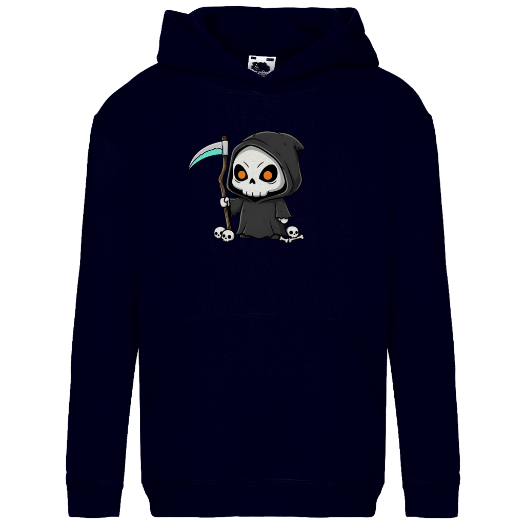 Kids Basic Hoodie Reaper chibi serious look