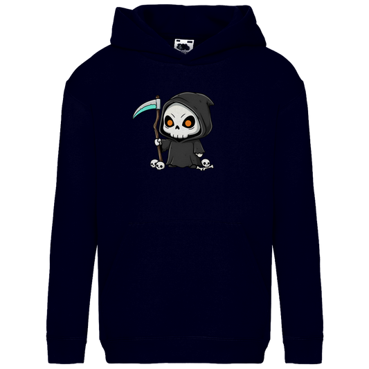 Kids Basic Hoodie Reaper chibi serious look