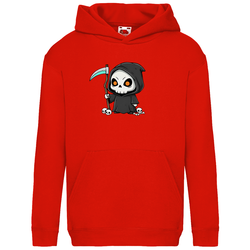Kids Basic Hoodie Reaper chibi serious look