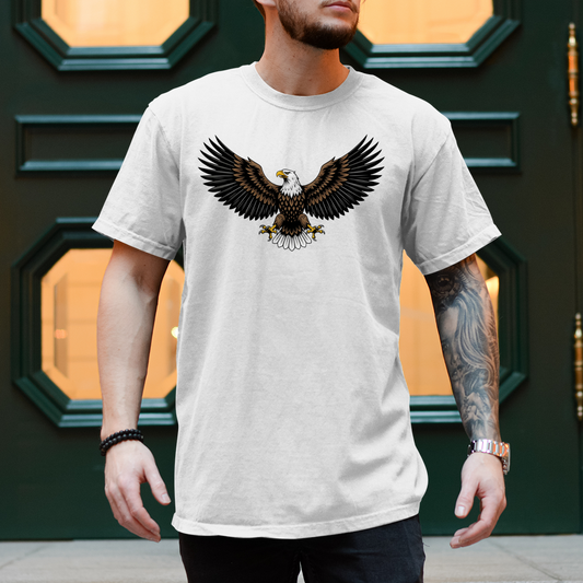 Herren T-Shirt Great Eagle Adler Motiv Voegel Natur Outdoor Biker T-Shirt Print