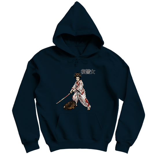 Herren Hoodie Woman of Vengeance - Blut - Rache - Blood - Japan - Kunoichi