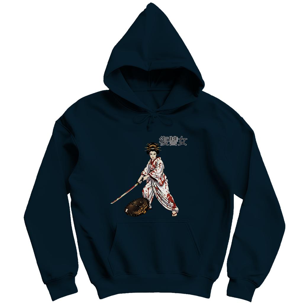 Herren Hoodie Woman of Vengeance - Blut - Rache - Blood - Japan - Kunoichi