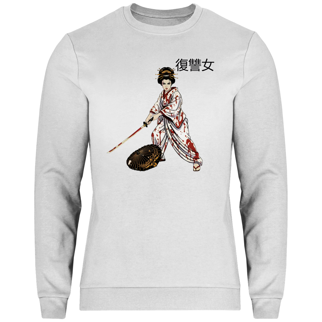 Herren Sweatshirt  Woman of Vengeance Japan Kunoichi Samurai Manga Anime Streetwear