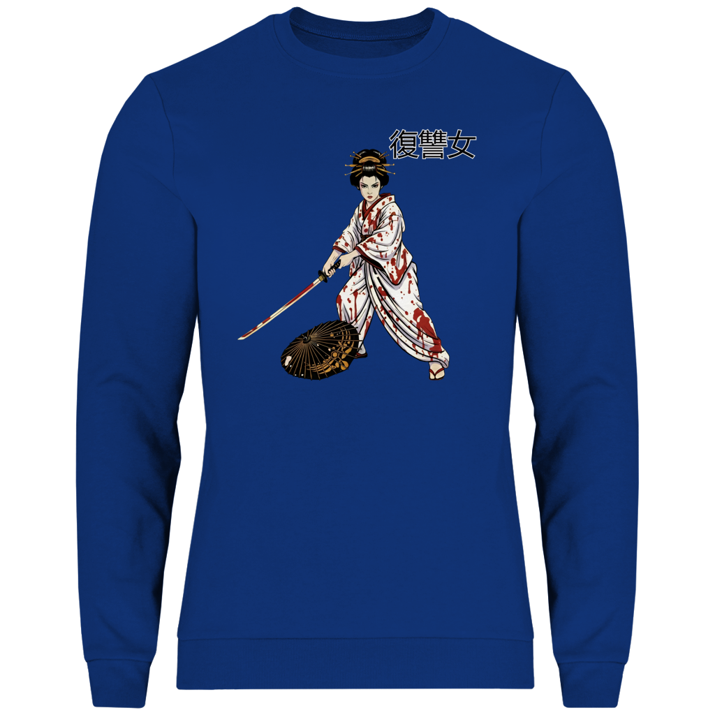 Herren Sweatshirt  Woman of Vengeance Japan Kunoichi Samurai Manga Anime Streetwear
