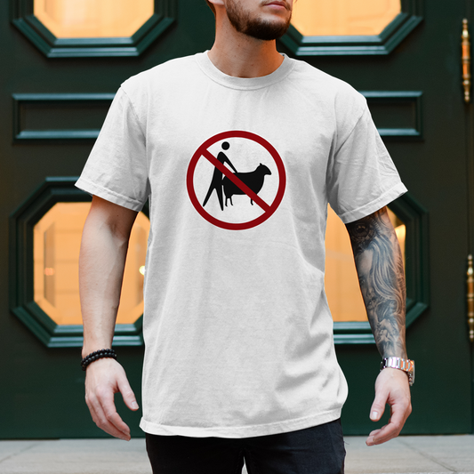 Herren T-Shirt no means no - sheep - goat
