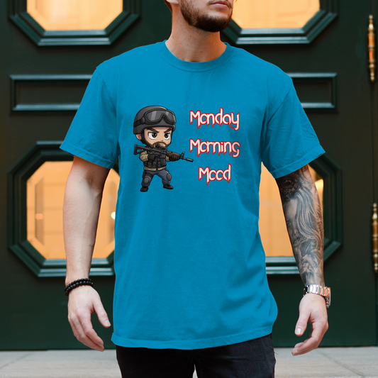 Herren T-Shirt Monday Morning Mood Office Arbeit Humor Gaming Lustig Humor