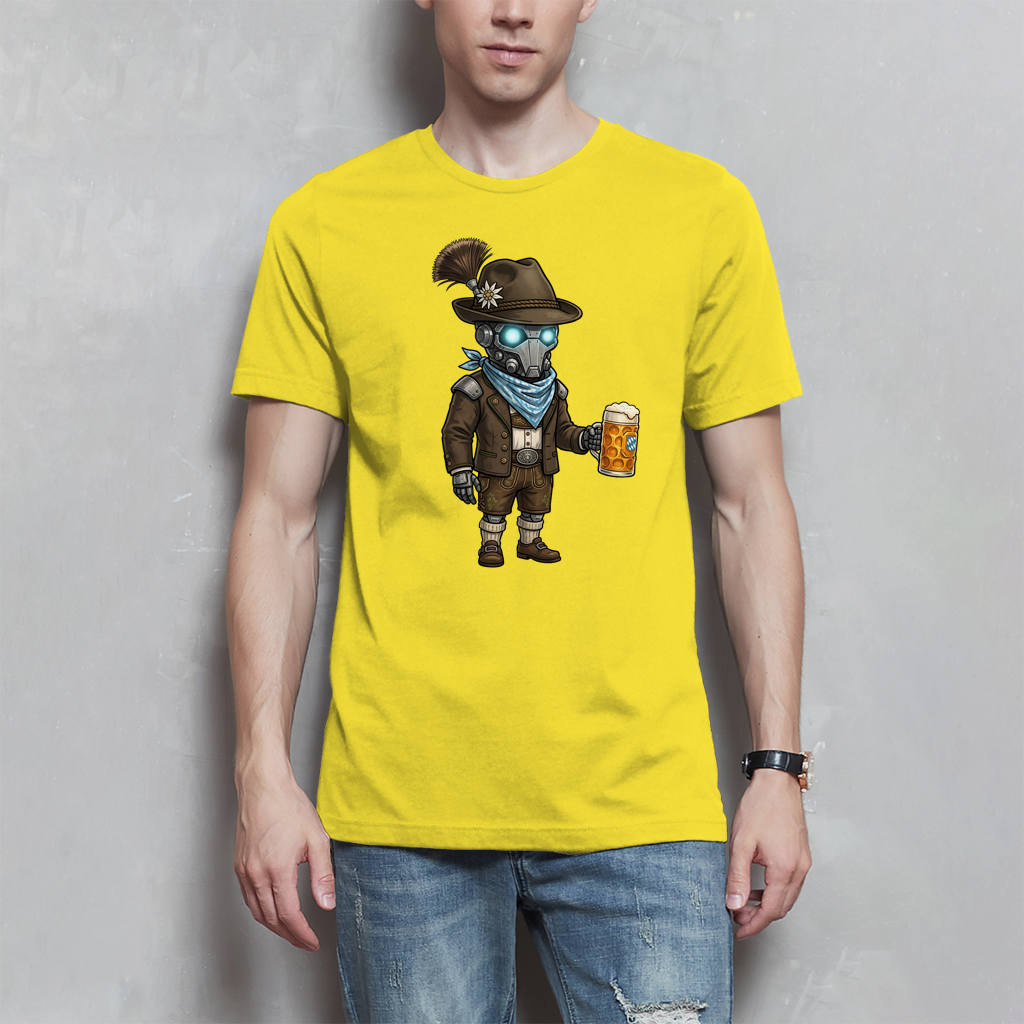 Herren T-Shirt Alpen Space Cowboy Chibiki - Wiesn Oktoberfest