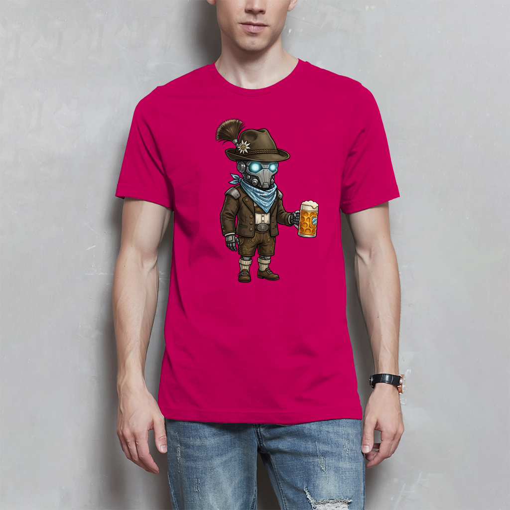 Herren T-Shirt Alpen Space Cowboy Chibiki - Wiesn Oktoberfest