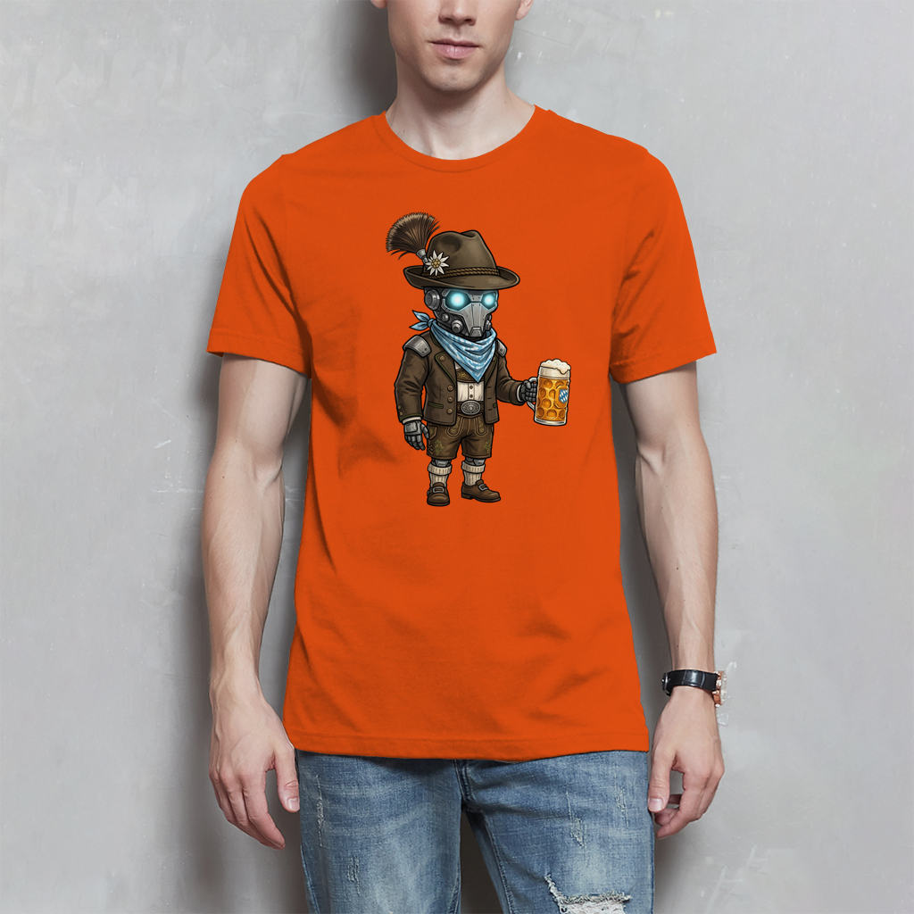 Herren T-Shirt Alpen Space Cowboy Chibiki - Wiesn Oktoberfest