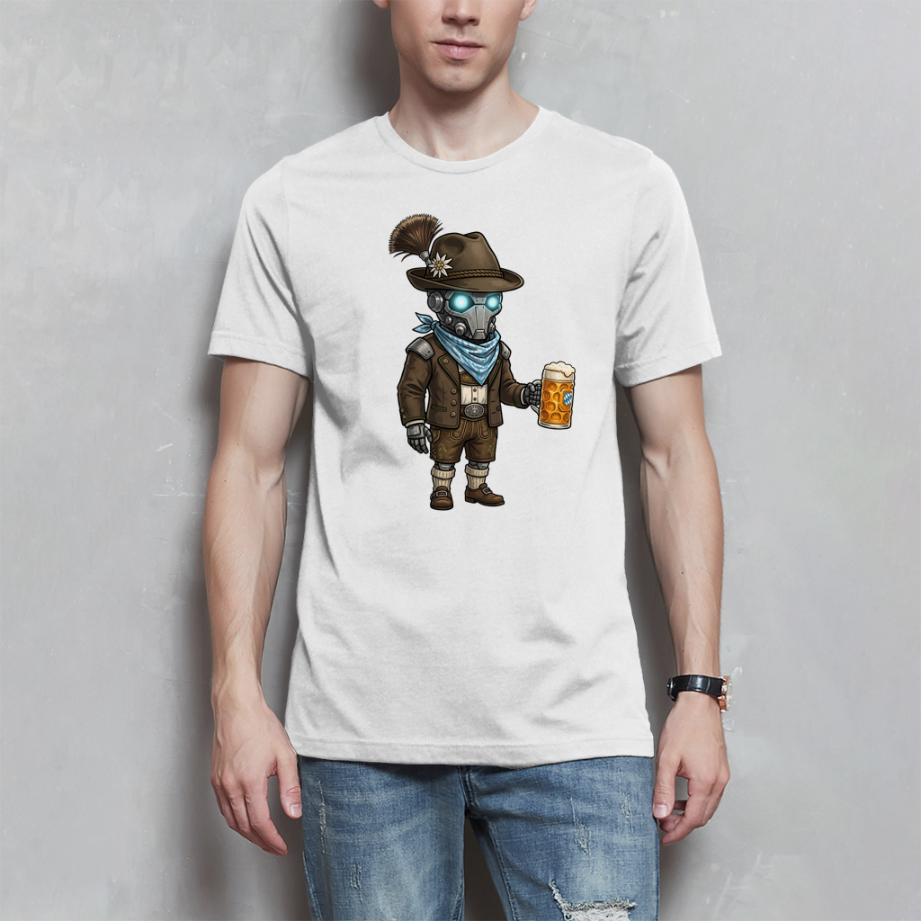 Herren T-Shirt Alpen Space Cowboy Chibiki - Wiesn Oktoberfest