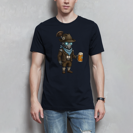 Herren T-Shirt Alpen Space Cowboy Chibiki - Wiesn Oktoberfest
