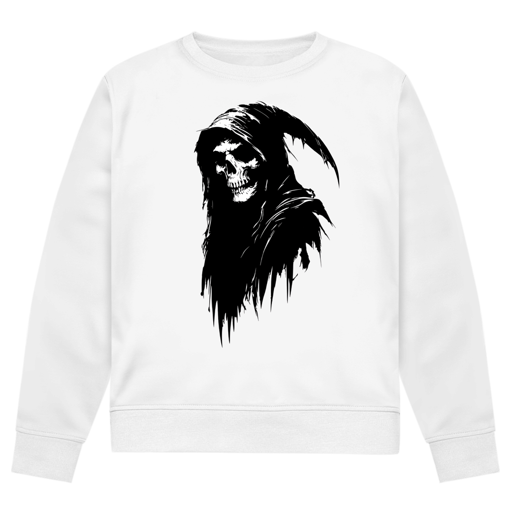 Herren Premium Bio Sweatshirt Grim Reaper with Hood