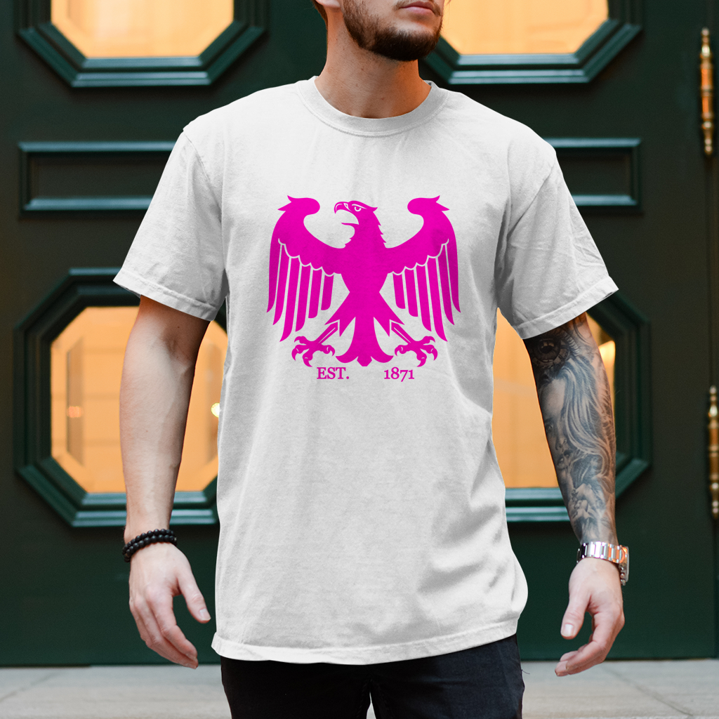 Herren T-Shirt Adler Pink Est. 1871 Germany
