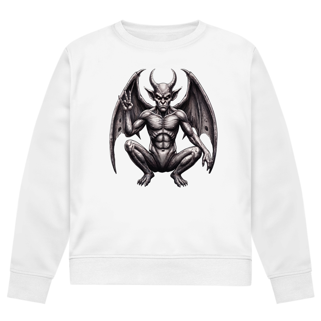Herren Premium Bio Sweatshirt Hell Born Watcher Black Dark Goth Devil Demon