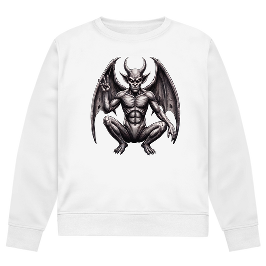 Herren Premium Bio Sweatshirt Hell Born Watcher Black Dark Goth Devil Demon