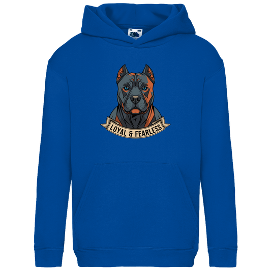 Kinder Hoodie Pitbull Hund Loyal Fearless Kapuzenpullover Pullover Boys Dog