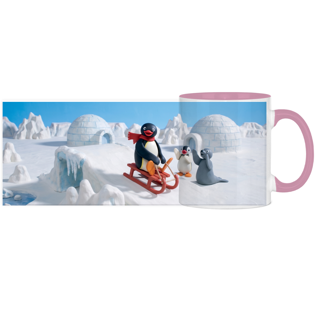 Panorama Tasse zweifarbig pingu large