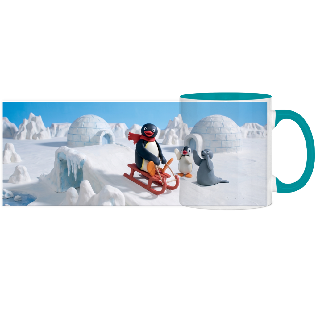 Panorama Tasse zweifarbig pingu large