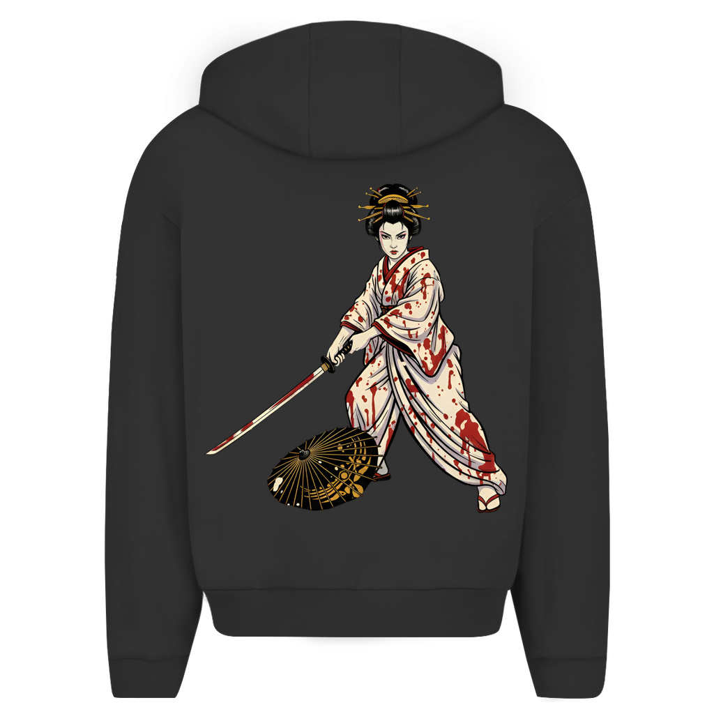 Herren Oversize Zipper Hoodie Lady Snowblood inspired - blood spill , Tarantino kill bill