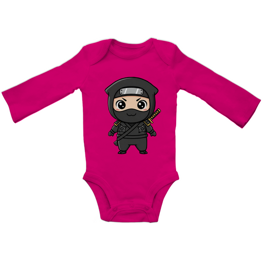 Baby Bio Bodysuite Langarm Ninja Chibiki Shinobi black