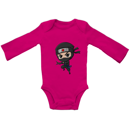 Baby Bio Bodysuite Langarm Ninja Chibiki Shinobi with Shuriken