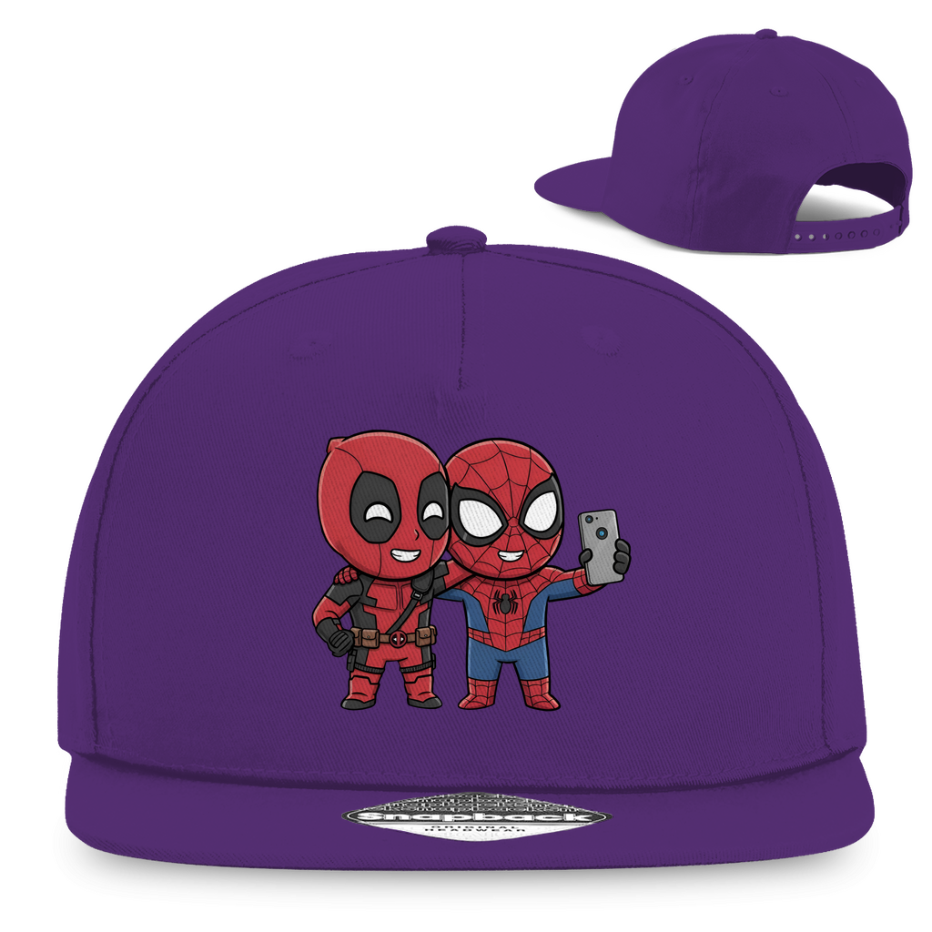 Snapback Rapper Cap spidy dead pool manga chibi style