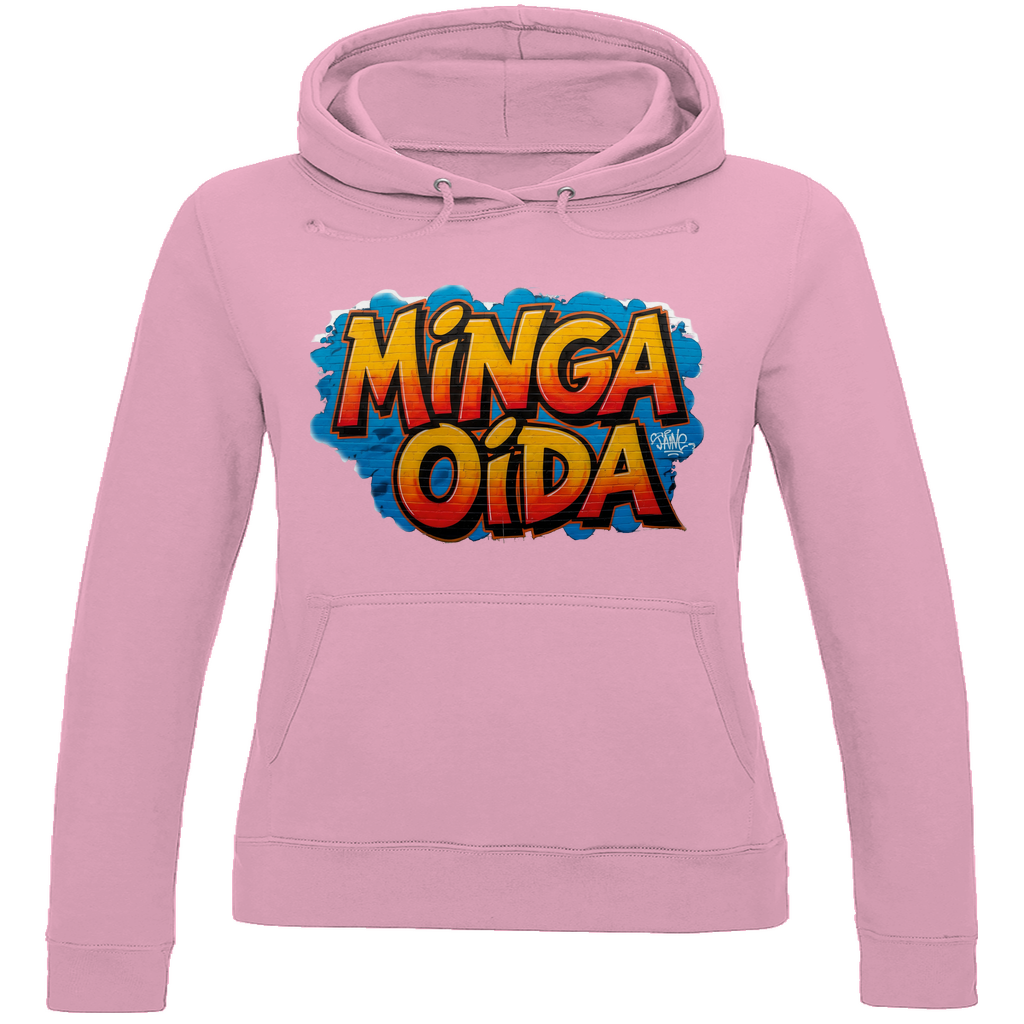 Damen Hoodie Minga Oida Grafitti