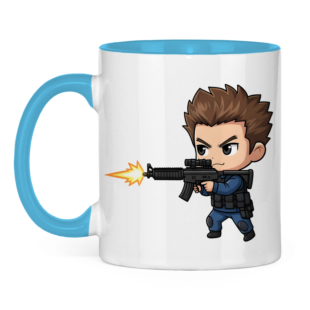 Tasse zweifarbig Soldier Police Counter Strike Chibiki