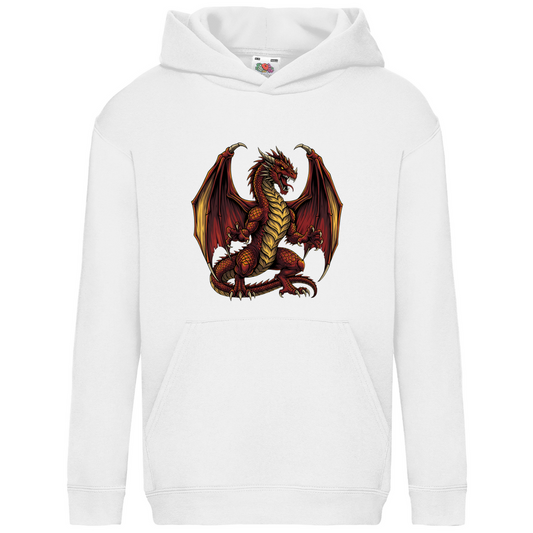 Kids Basic Hoodie Red Dragon _ Roter Drache