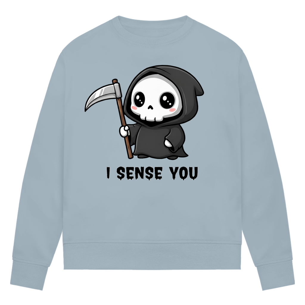 Damen Premium Bio Sweatshirt Reaper chibi Sensenmann