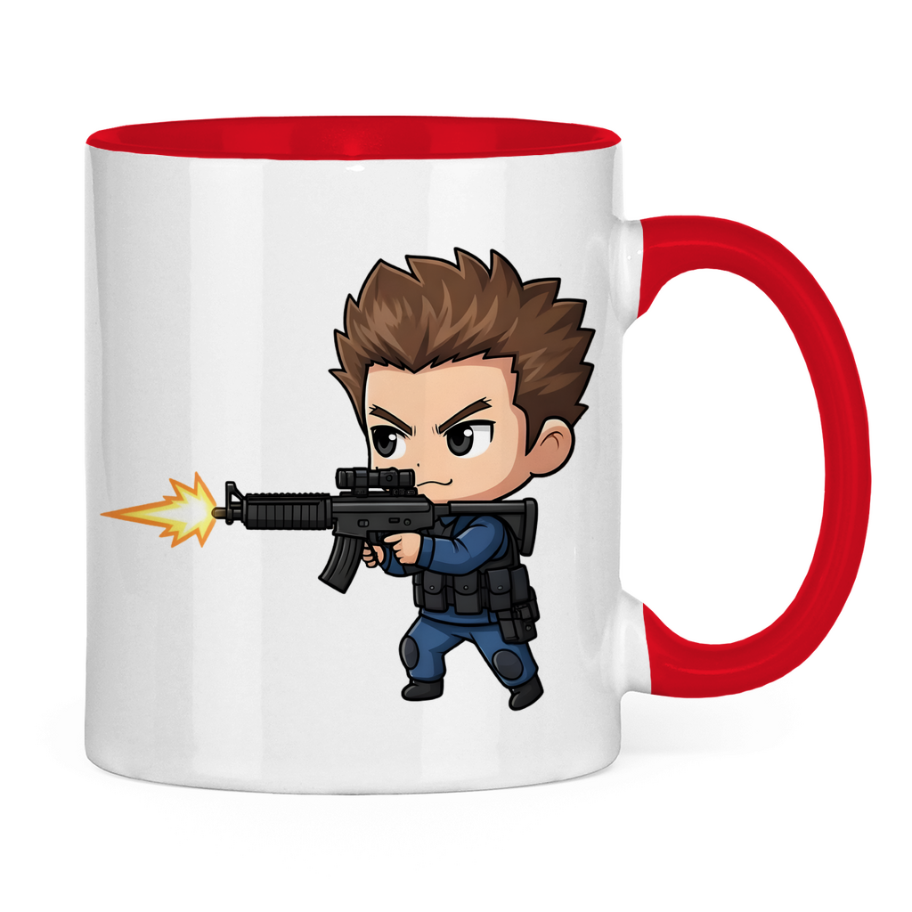 Tasse zweifarbig Soldier Police Counter Strike Chibiki
