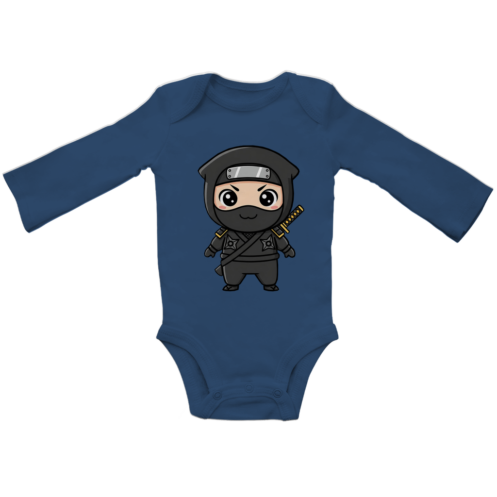 Baby Bio Bodysuite Langarm Ninja Chibiki Shinobi black