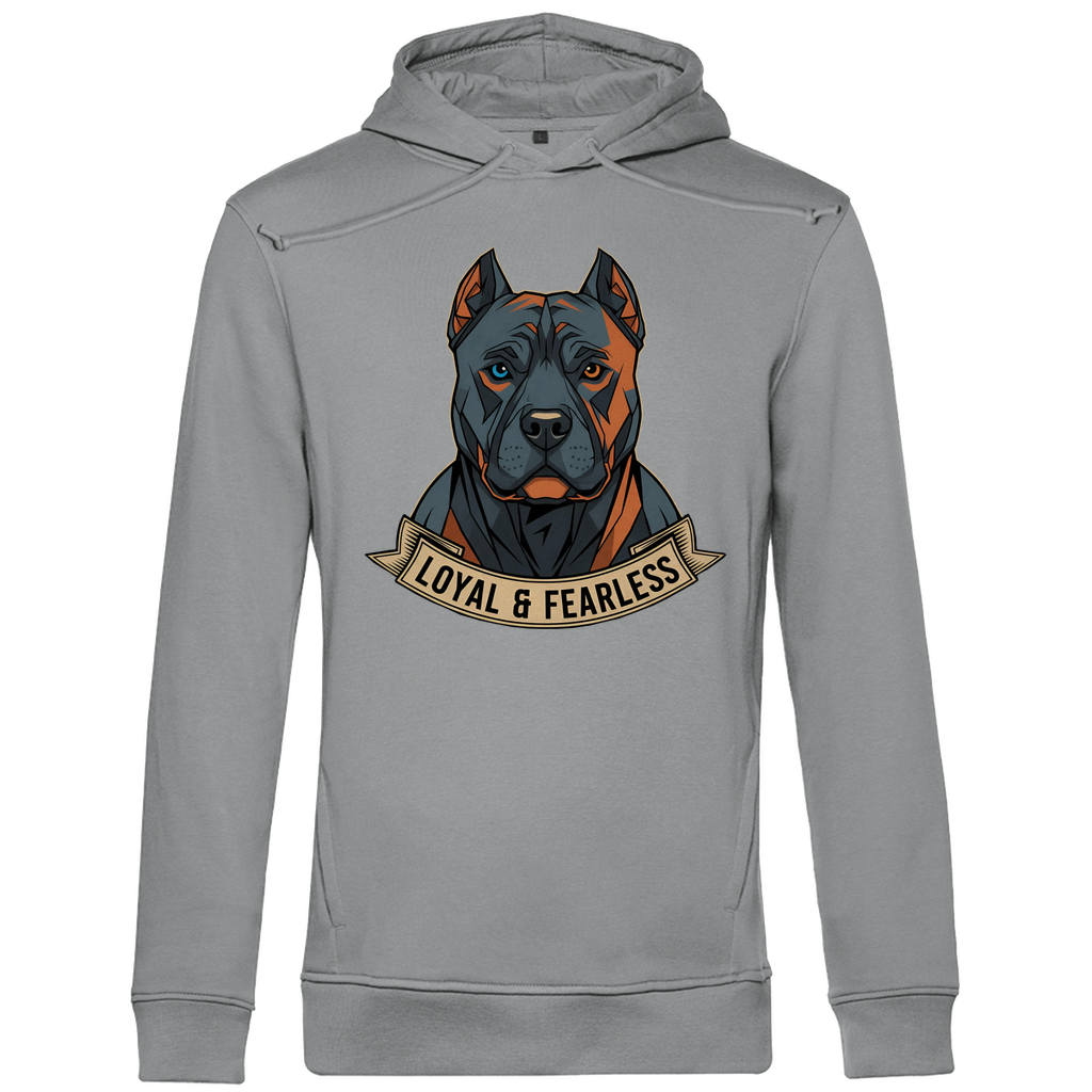 Herren Premium Bio Hoodie Pitbull loyal and fearless dog motive