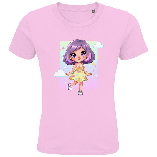 Kids Premium Organic T-Shirt girly girl purple
