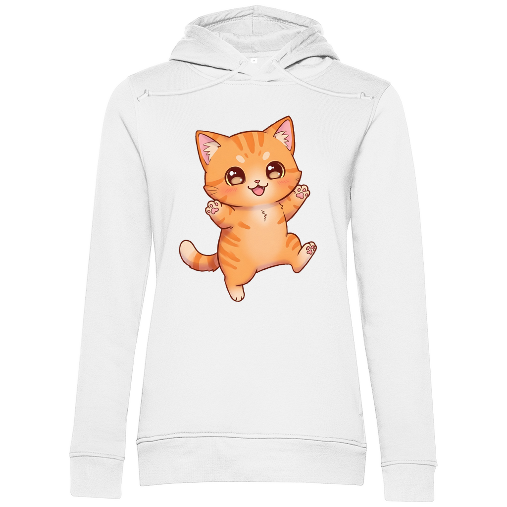 Damen Premium Bio Hoodie kitty cat brownie