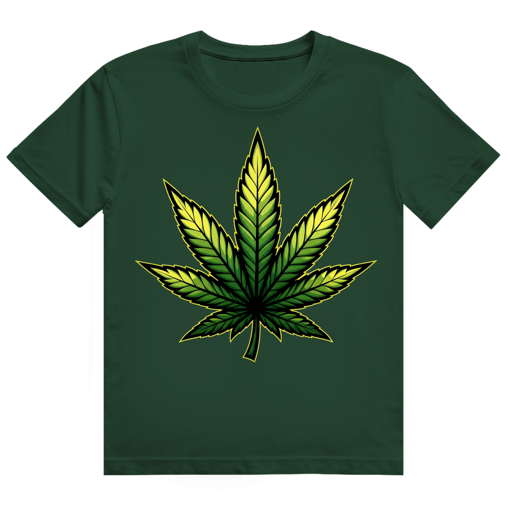 Herren Heavy Cotton T-Shirt Cannabis Logo