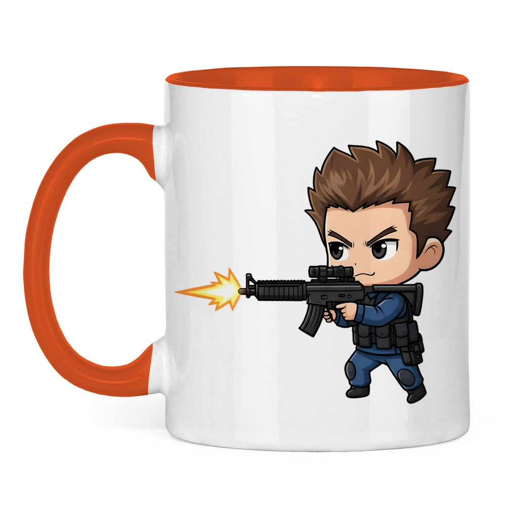 Tasse zweifarbig Soldier Police Counter Strike Chibiki