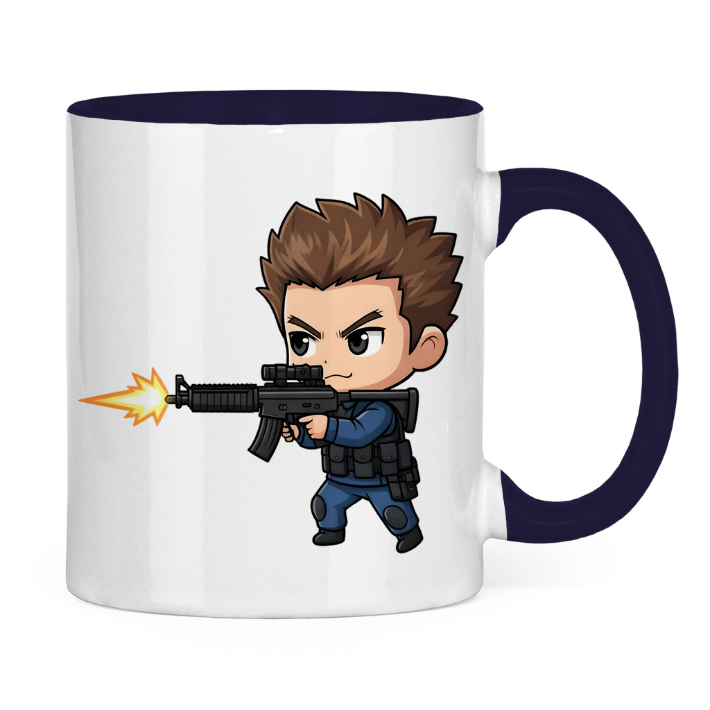 Tasse zweifarbig Soldier Police Counter Strike Chibiki